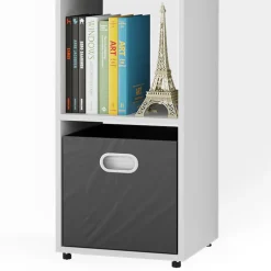 Raumteiler Ludus Weiß 142.5 x 36.2 cm mit 2 Faltbox (Anthrazit) Vicco