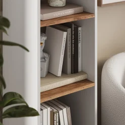 Raumteiler Ludus Weiß/Goldkraft Eiche 36.8 x 144.9 cm Vicco