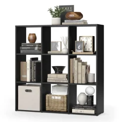 Raumteiler Nove Schwarz 104 x 108 cm Vicco