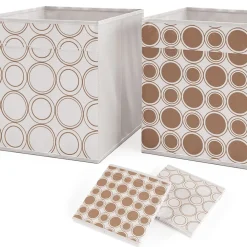 Raumteiler Nove Weiß 104 x 108 cm mit 4 Faltboxen opt.2 Vicco