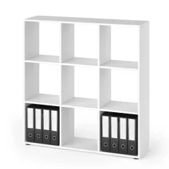 Raumteiler Nove Weiß 104 x 108 cm mit 2 Faltboxen Vicco