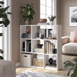 Raumteiler Nove Weiß 107.2 x 107.8 cm 7 Fächer Vicco