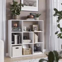 Raumteiler Nove Weiß 107.2 x 107.8 cm 7 Fächer Vicco