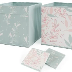 Raumteiler Nove Weiß 104 x 108 cm mit 4 Faltboxen opt.1 Vicco