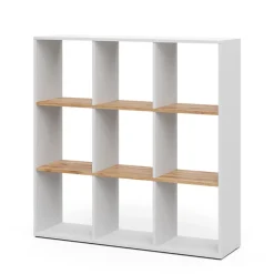 Raumteiler Nove Weiß/Goldkraft Eiche 107.2 x 107.8 cm Vicco