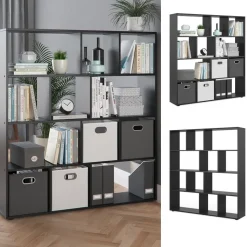 Raumteiler Pilar Schwarz 131.6 x 143 cm Vicco