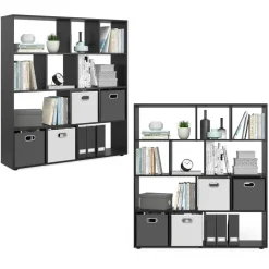 Raumteiler Pilar Schwarz 131.6 x 143 cm Vicco