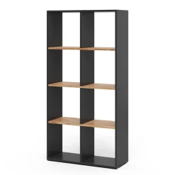 Raumteiler Scutum Anthrazit/Goldkraft Eiche 143 x 72 cm Vicco