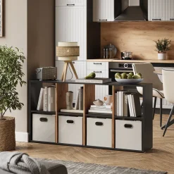 Raumteiler Scutum Anthrazit/Goldkraft Eiche 143 x 72 cm Vicco