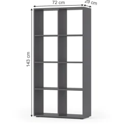 Raumteiler Scutum Grau 143 x 72 cm Vicco