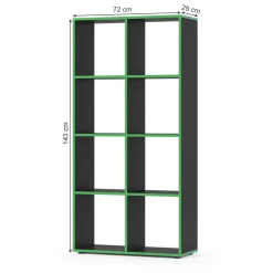 Raumteiler Scutum Schwarz/Grün 143 x 72 cm Vicco