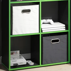 Raumteiler Scutum Schwarz/Grün 143 x 72 cm Vicco