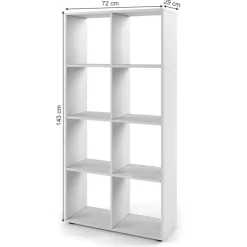 Raumteiler Scutum Weiß 143 x 72 cm Vicco