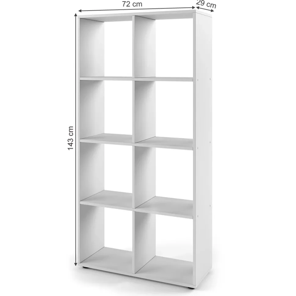 Raumteiler Scutum Weiß 143 x 72 cm Vicco