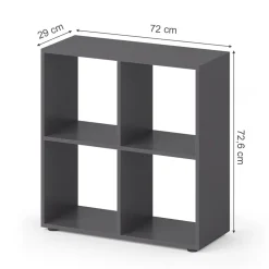 Raumteiler Tetra Grau 72.6 x 72 cm Vicco