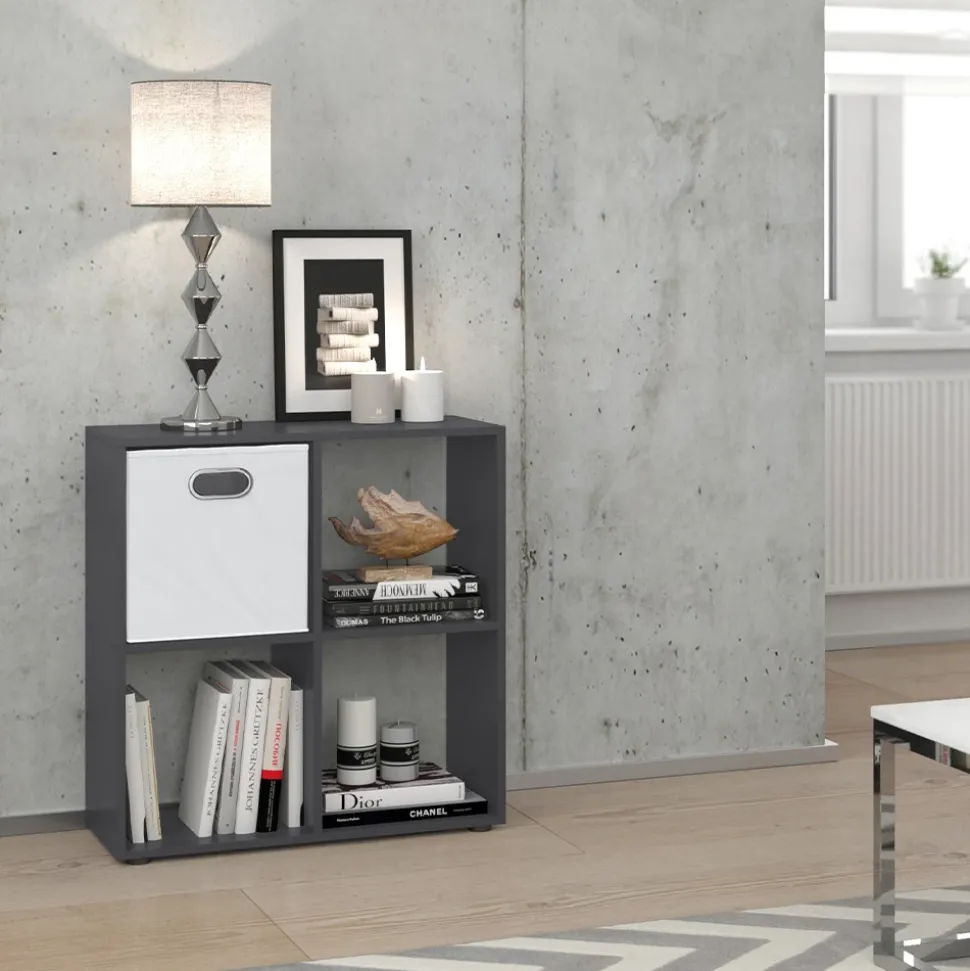 Raumteiler Tetra Grau 72.6 x 72 cm Vicco