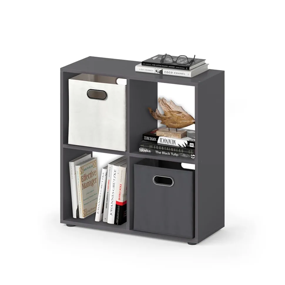 Raumteiler Tetra Grau 72.6 x 72 cm Vicco