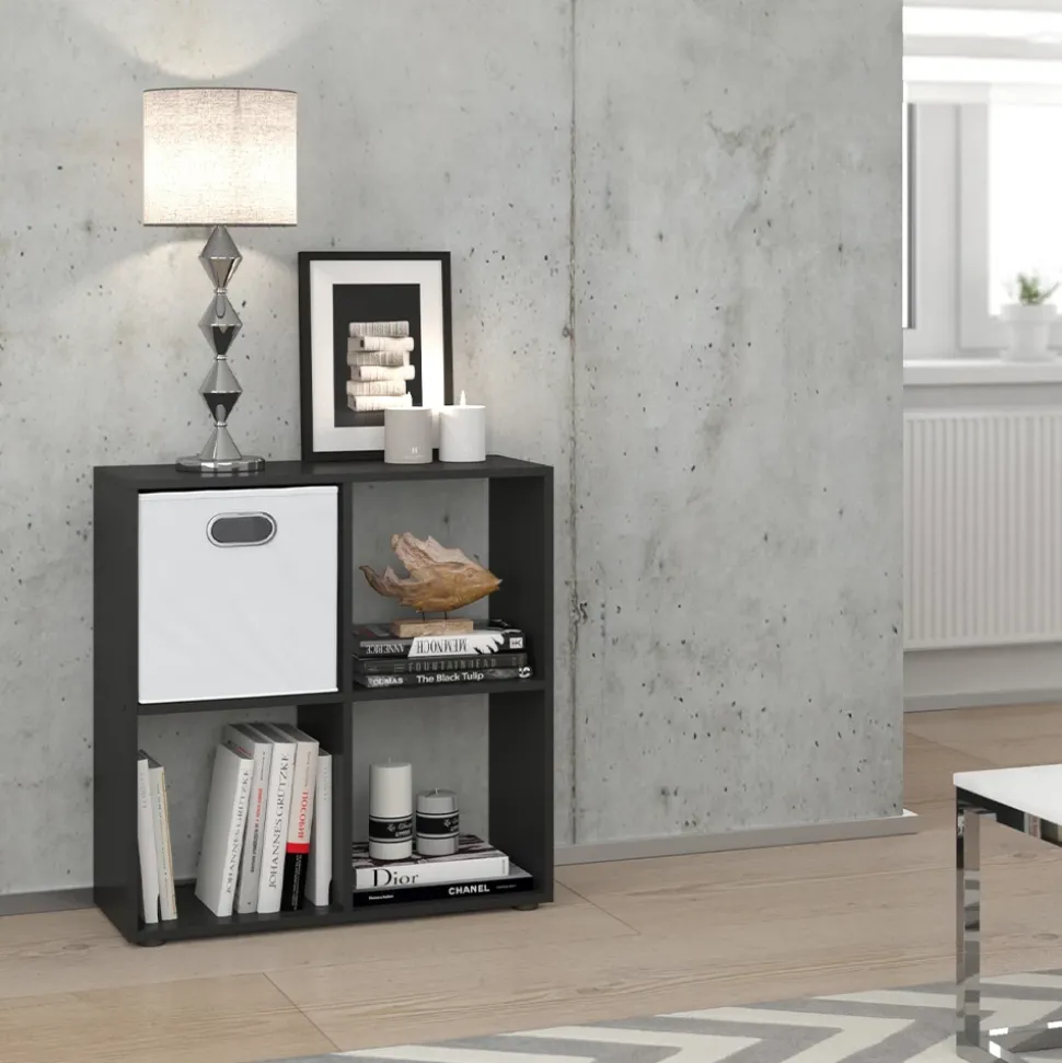 Raumteiler Tetra Schwarz 72.6 x 72 cm Vicco