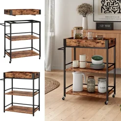 Rollcontainer Fyrk Eiche rustikal 65 x 84.5 cm Vicco