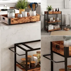 Rollcontainer Fyrk Eiche rustikal 65 x 84.5 cm Vicco