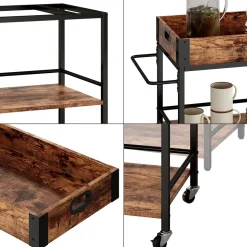 Rollcontainer Fyrk Eiche rustikal 65 x 84.5 cm Vicco