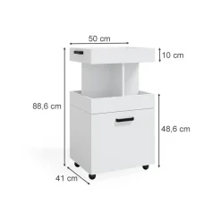 Rollcontainer Kamber Weiß 50 x 88.6 cm Vicco