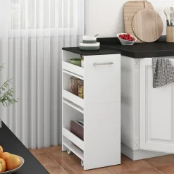 Rollcontainer Rivo Weiß/Anthrazit 30 x 84.8 cm Vicco