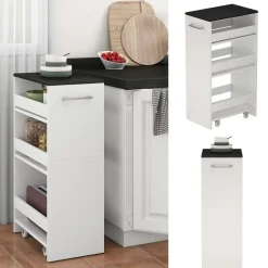 Rollcontainer Rivo Weiß/Anthrazit 30 x 84.8 cm Vicco