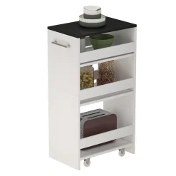 Rollcontainer Rivo Weiß/Anthrazit 30 x 84.8 cm Vicco