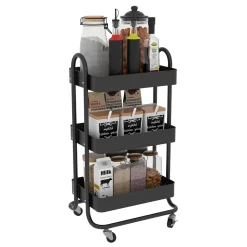 Rollcontainer Tron Schwarz 45.9 x 78.7 cm Vicco