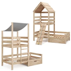 Rollschublade Teddy Naturholz 92 x 89 cm Vitalispa