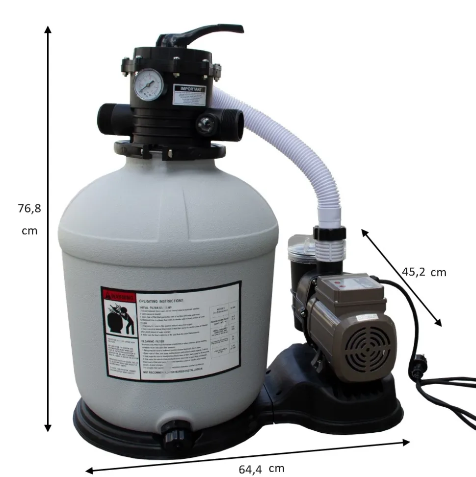 Sandfilteranlage Grau 13.200 Liter/Stunde OK-Living