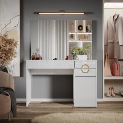 Schminktisch Adela Weiß 115 cm mit Spiegel Vicco