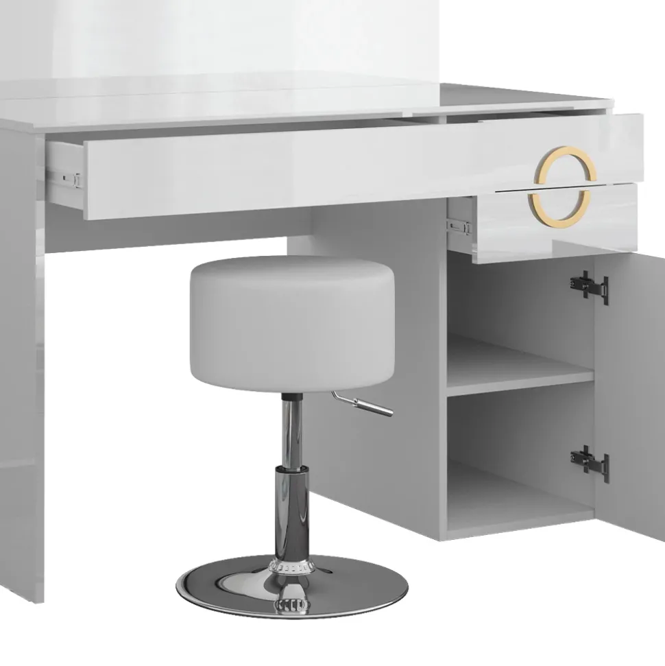 Schminktisch Adela Weiß 115 cm mit Hocker Vicco