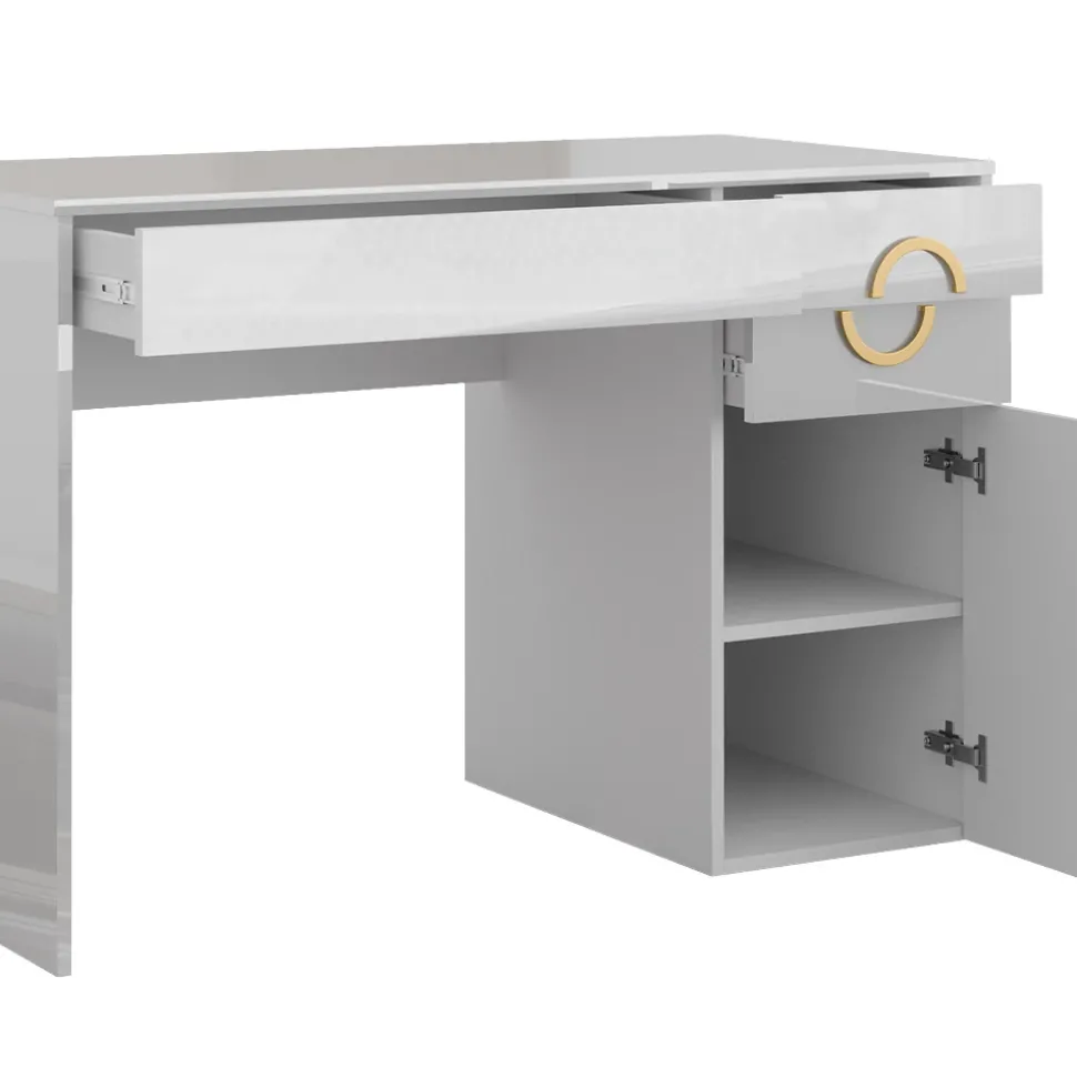 Schminktisch Adela Weiß 115 cm mit 3 Schubladen Vicco