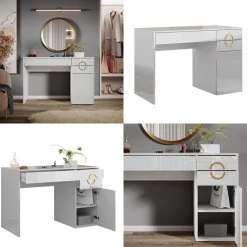 Schminktisch Adela Weiß 115 cm mit 3 Schubladen Vicco