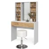 Schminktisch Alexa Goldkraft Eiche/Weiß 93 cm mit Hocker Vicco