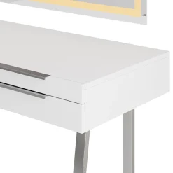 Schminktisch Alexia Weiß 120 cm mit LED-Spiegel Vicco