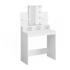 Schminktisch Ania Weiß 80 cm mit LED Beleuchtung Vicco