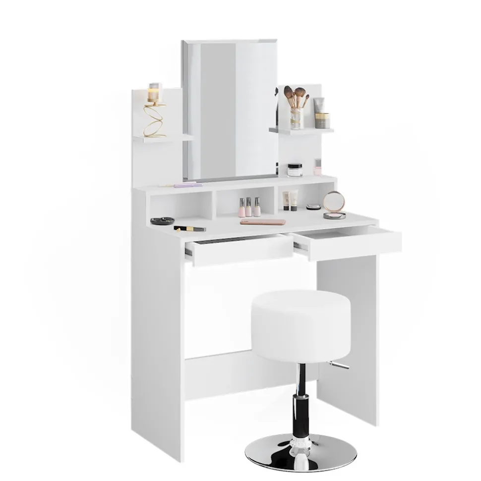 Schminktisch Ania Weiß 80 cm mit Hocker Vicco