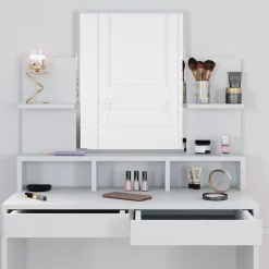 Schminktisch Ania Weiß 80 cm mit Hocker Vicco