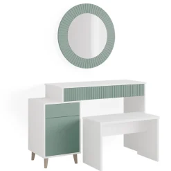 Schminktisch Arles Grün 120 cm mit Bank Vicco