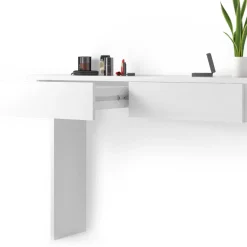 Schminktisch Azur Weiß 120 cm mit LED Beleuchtung und Hocker Vicco