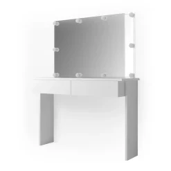 Schminktisch Azur Weiß 120 cm mit LED Beleuchtung Vicco