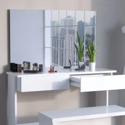 Schminktisch Azur Weiß 120 cm mit Bank Vicco