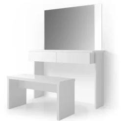 Schminktisch Azur Weiß 120 cm mit Bank Vicco