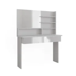 Schminktisch Azur Weiß 120 cm mit Spiegelregal Vicco