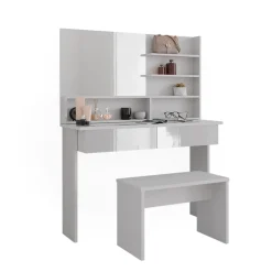 Schminktisch Azur Weiß 120 cm mit Bank Vicco