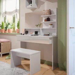 Schminktisch Azur Weiß 120 cm mit Bank Vicco