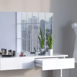 Schminktisch Azur Weiß 120 cm mit Hocker Vicco